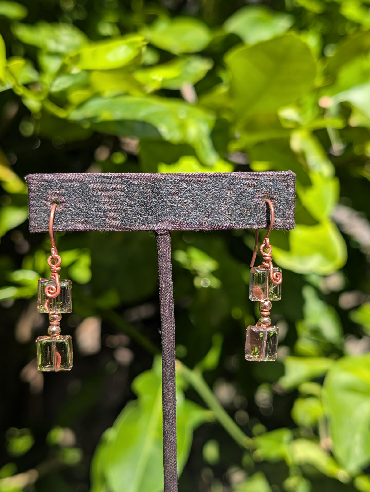 Alice- Square Smoky Quartz Earrings