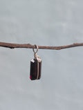 Eleanora- Garnet Emerald Cut Pendant