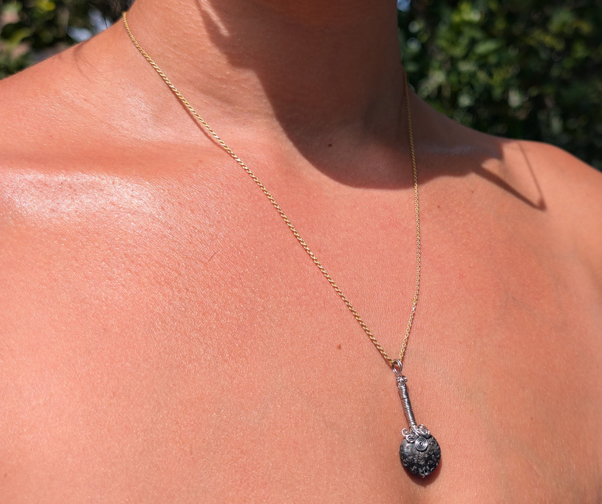 Faye- Lava Rock Pendant