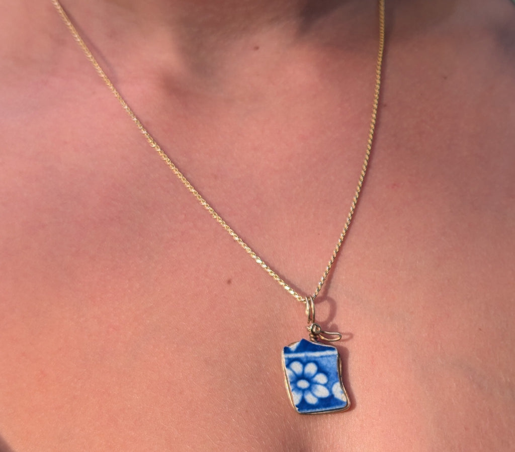Freya-Civil WarT ime Ceramic Tile Pendant