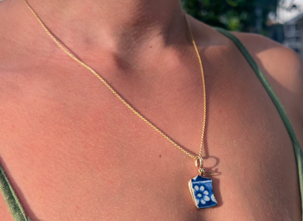Freya-Civil WarT ime Ceramic Tile Pendant