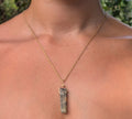 Grace- Fossilized Prehnite Pendant