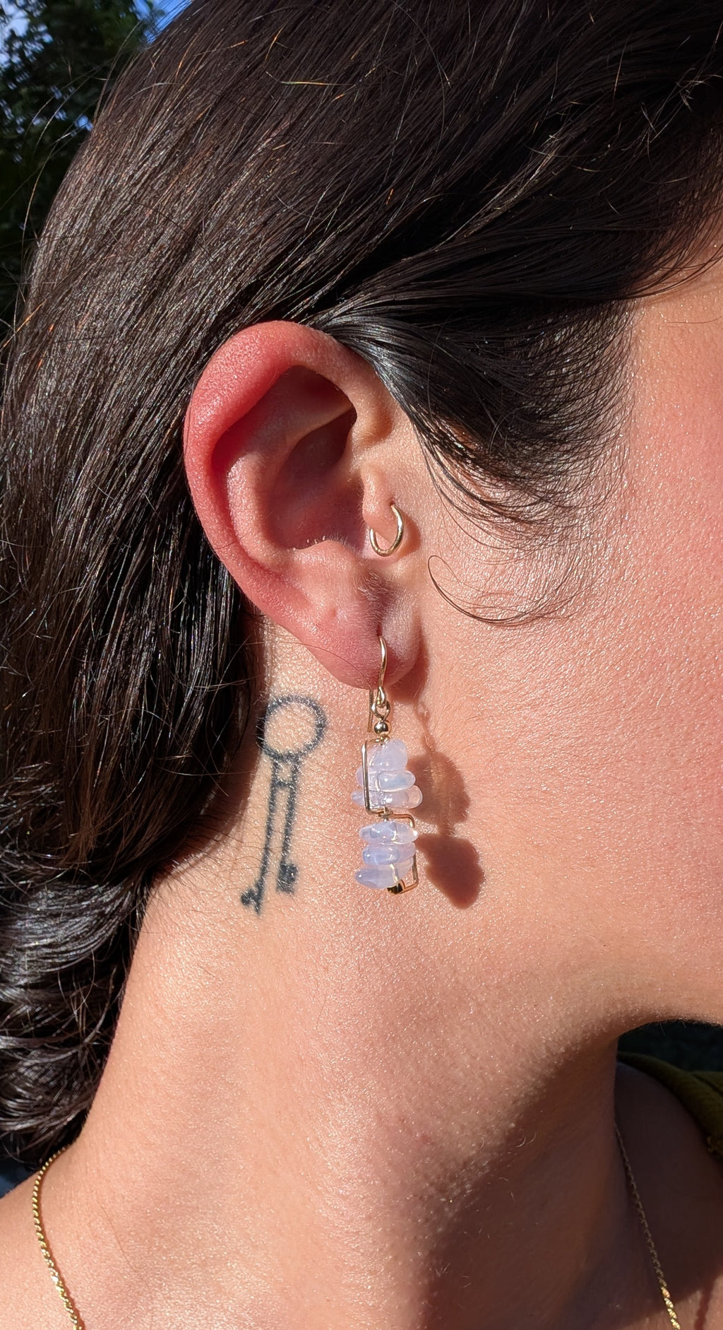 Jasmine- Lavender Jade Earrings