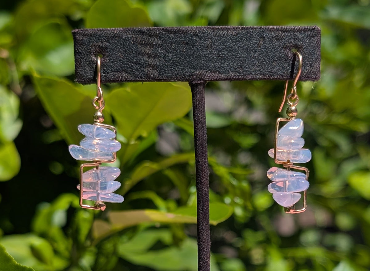 Jasmine- Lavender Jade Earrings