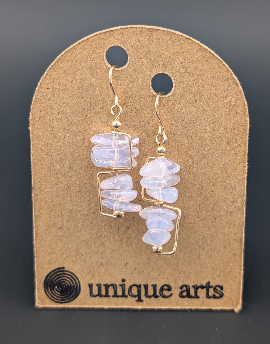 Jasmine- Lavender Jade Earrings