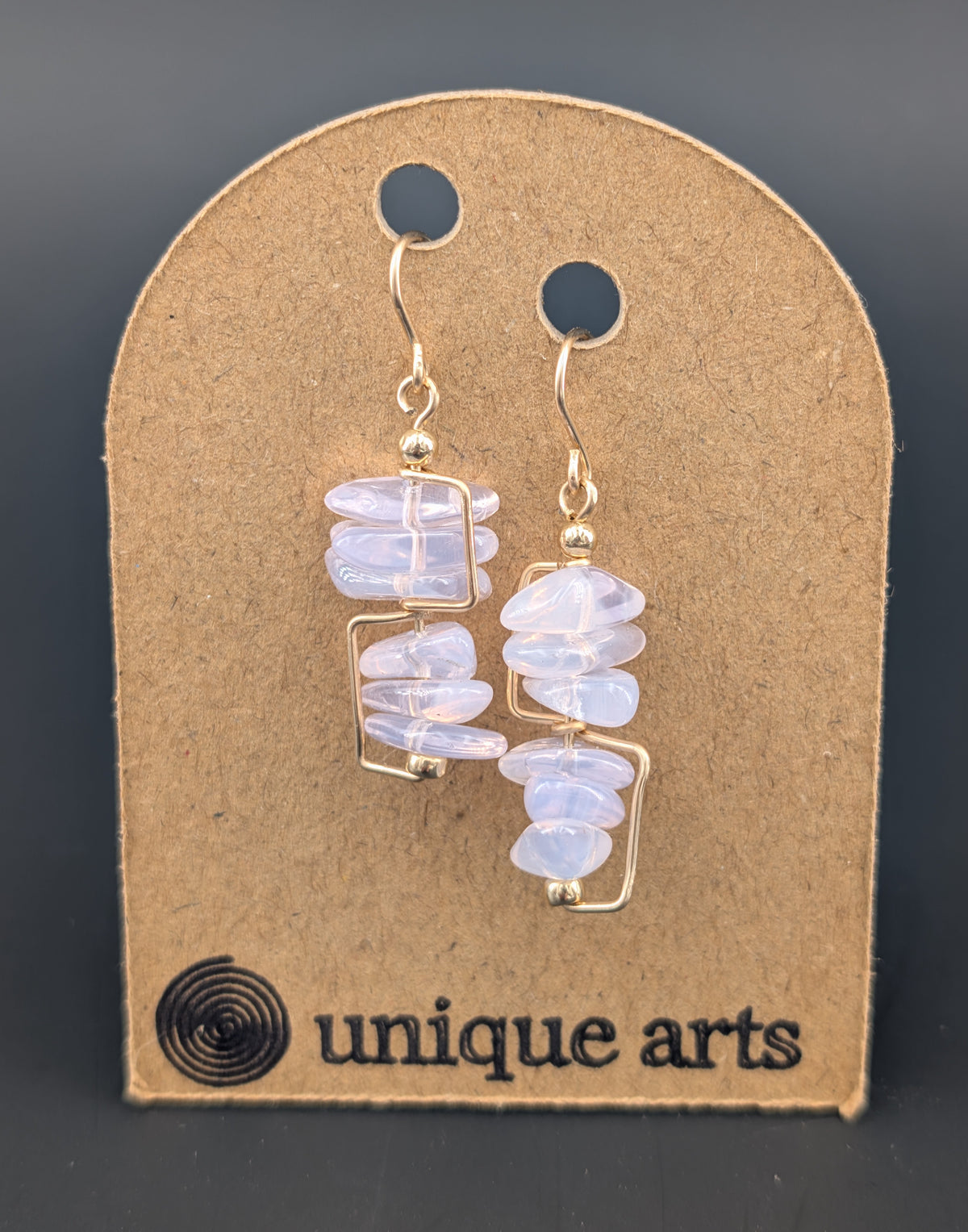 Jasmine- Lavender Jade Earrings
