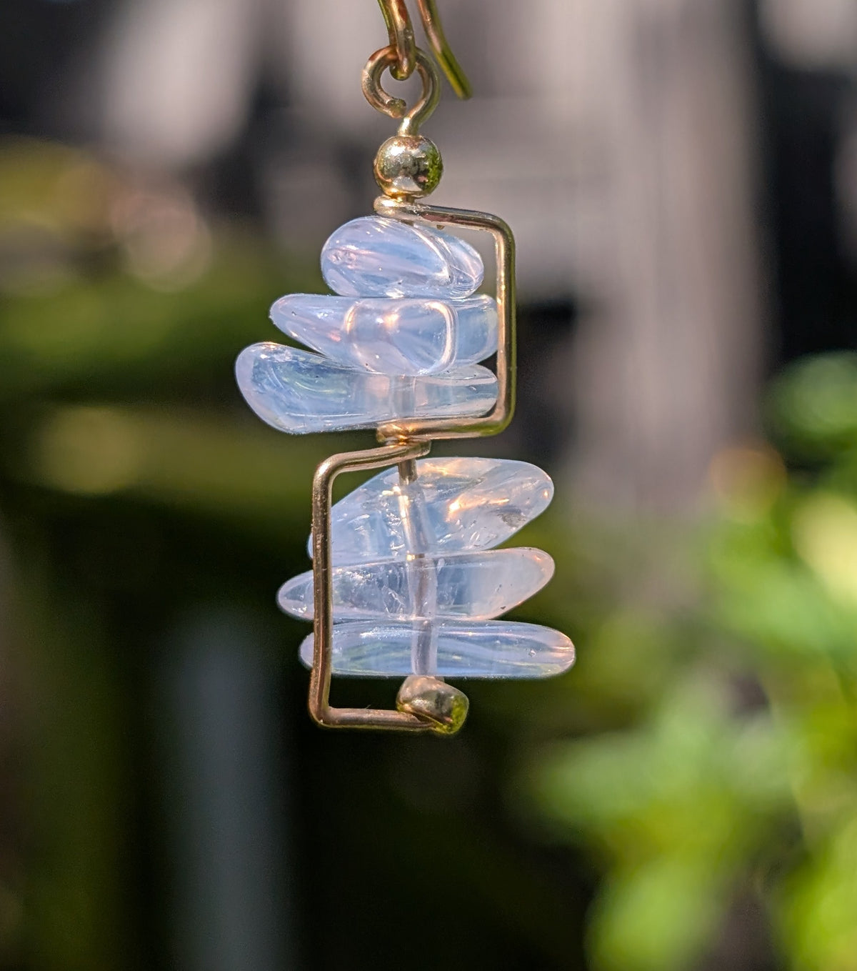 Jasmine- Lavender Jade Earrings
