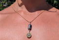 Juniper- Black tourmaline & Serpentine pendant