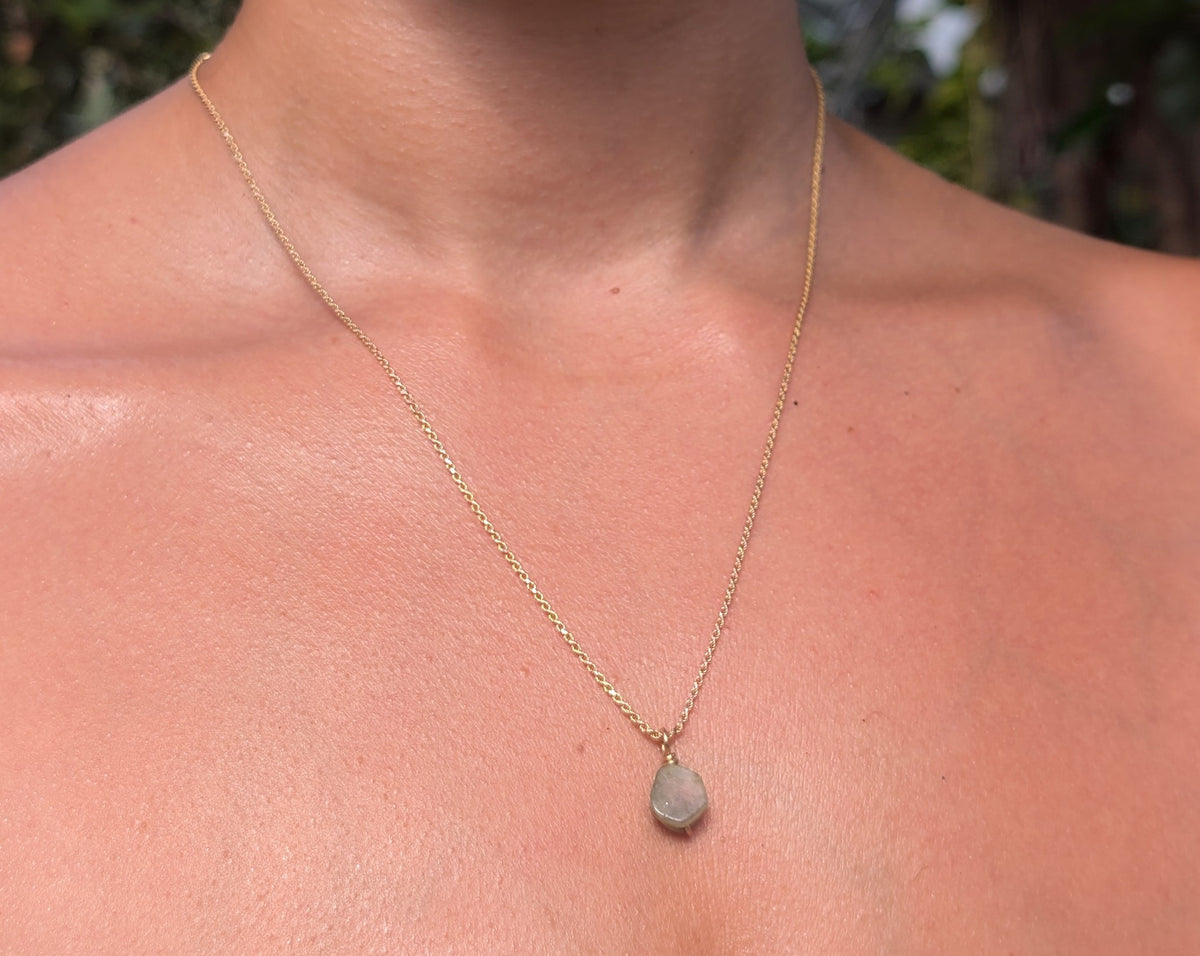 Lola- Watermelon Tourmaline Pendant