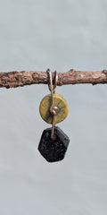 Olivia- Black Tourmaline & Serpentine Pendant