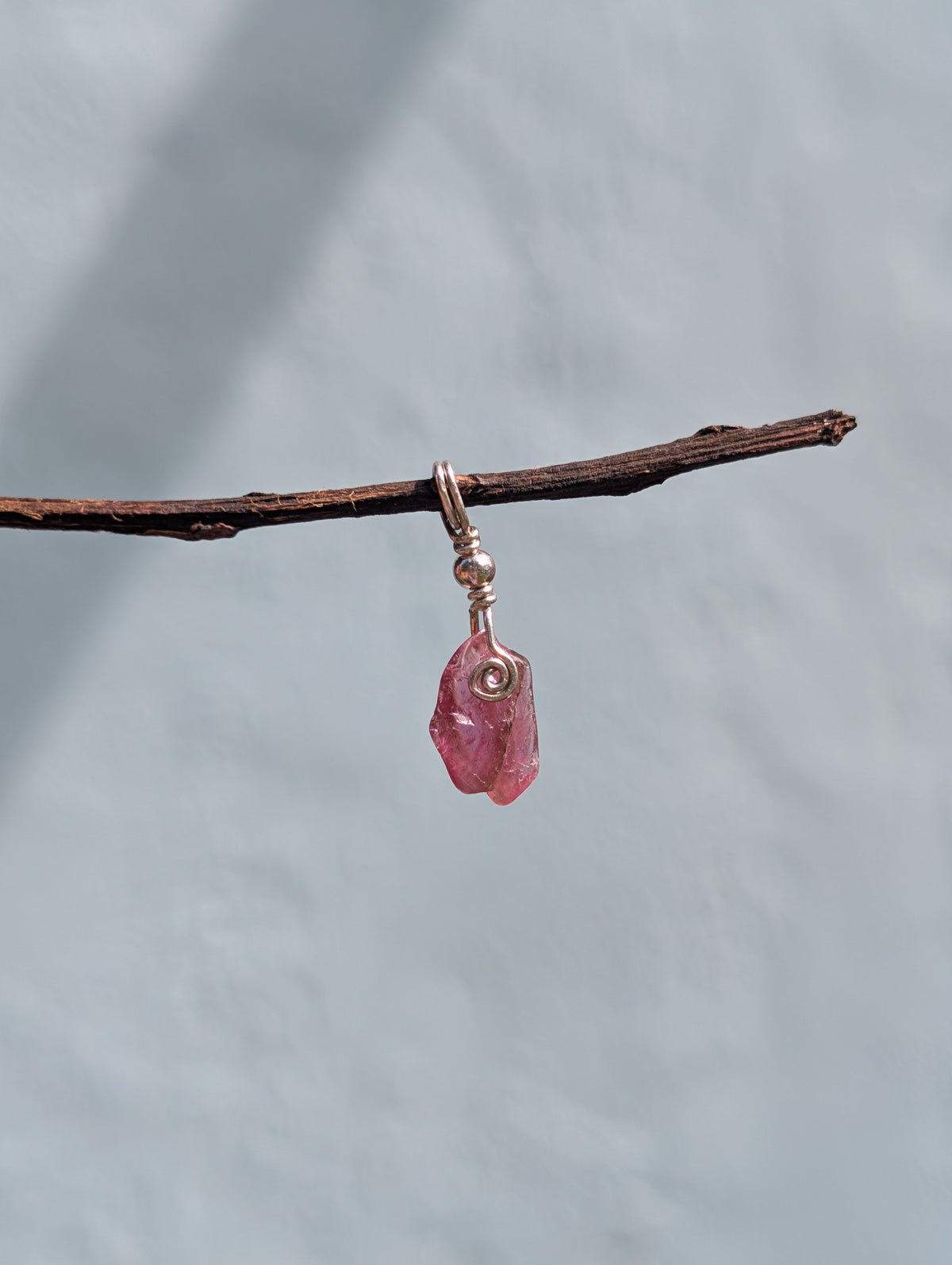 Poppy- Ruby-Light Tourmaline Pendant