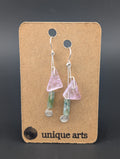 Sara- Amethyst & Moss Agate Earrings