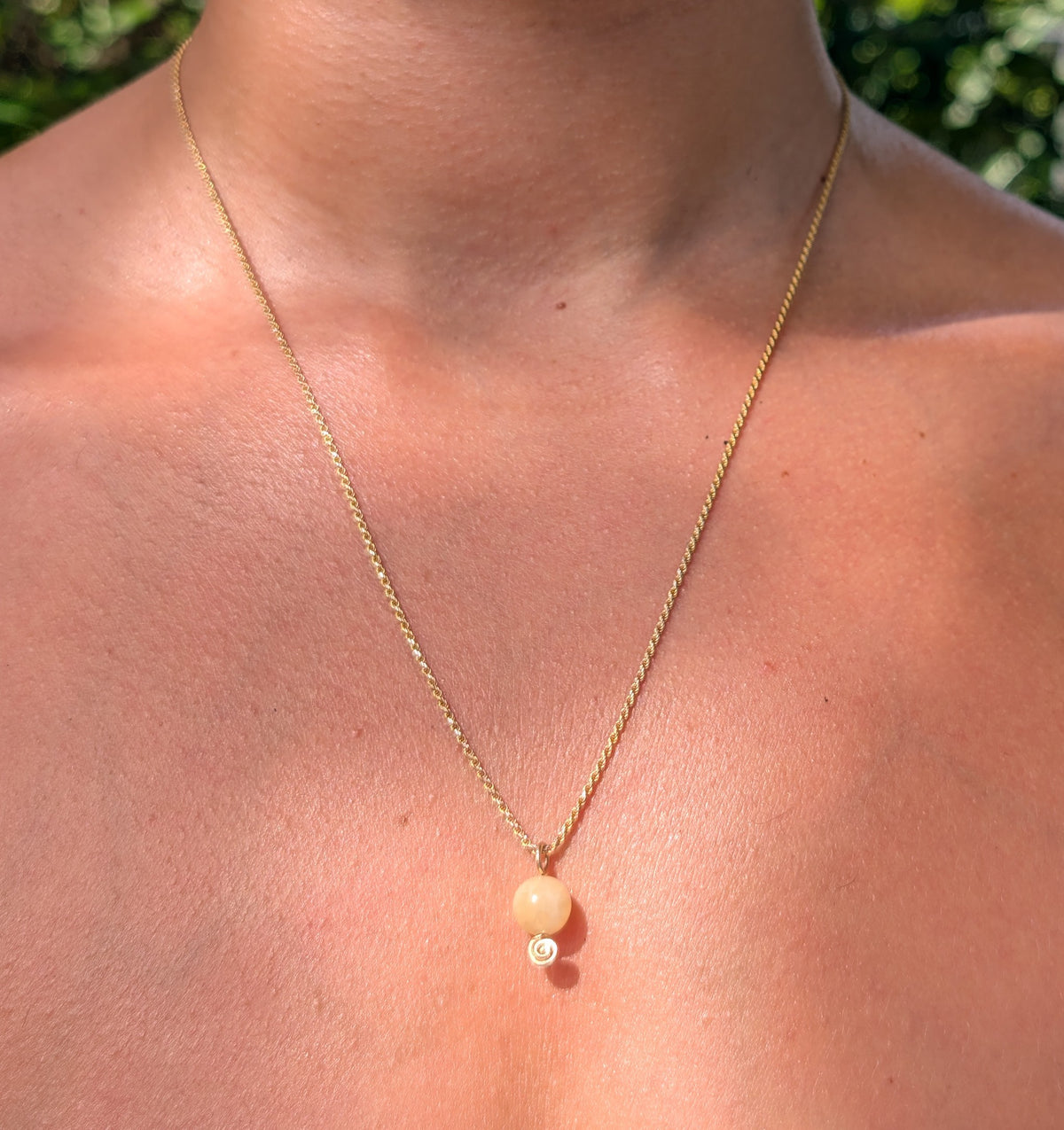 Seraphina- Yellow Jade Pendant