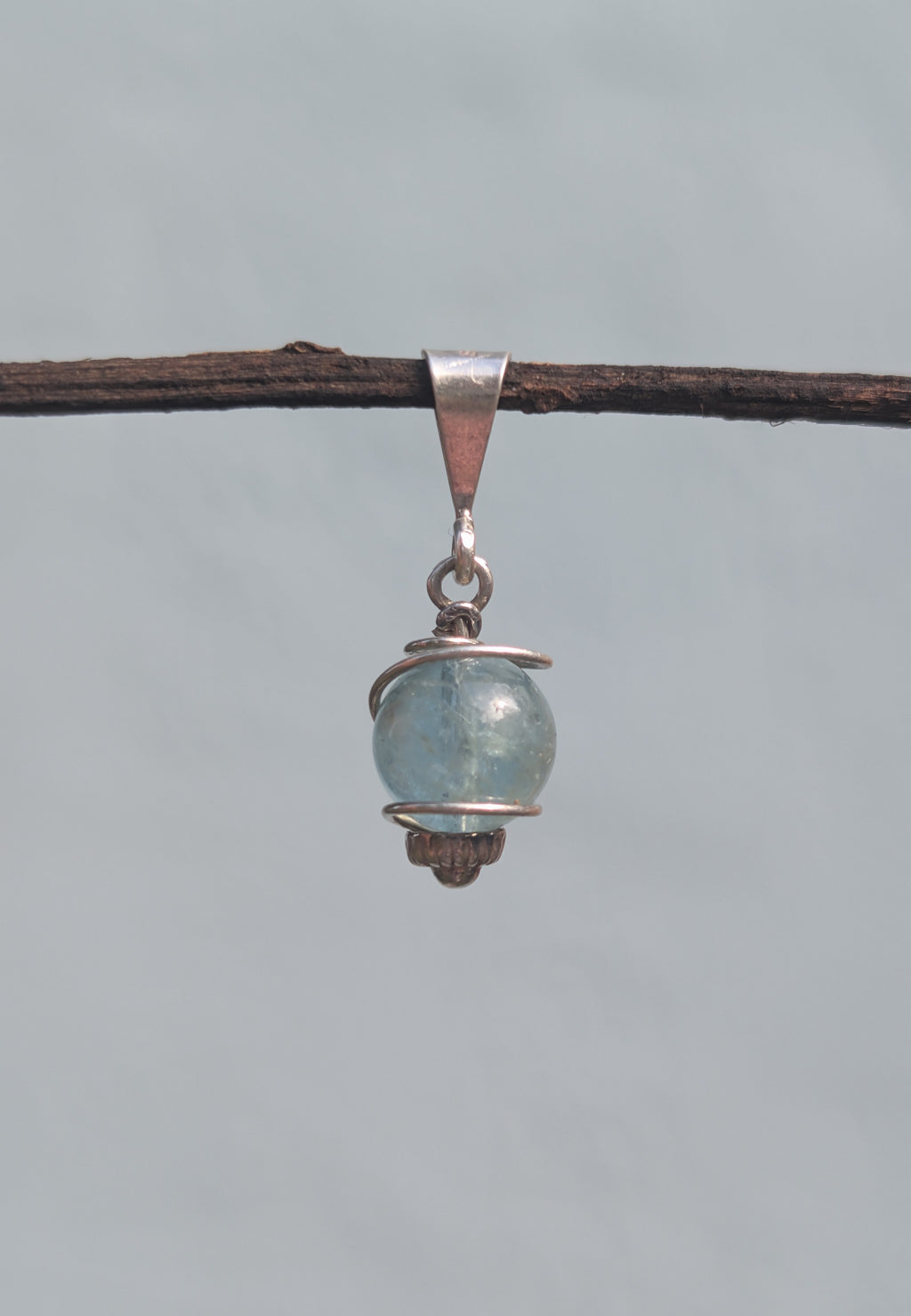 Tessa- Genuine Aquamarine Pendant (Gem-Quality)