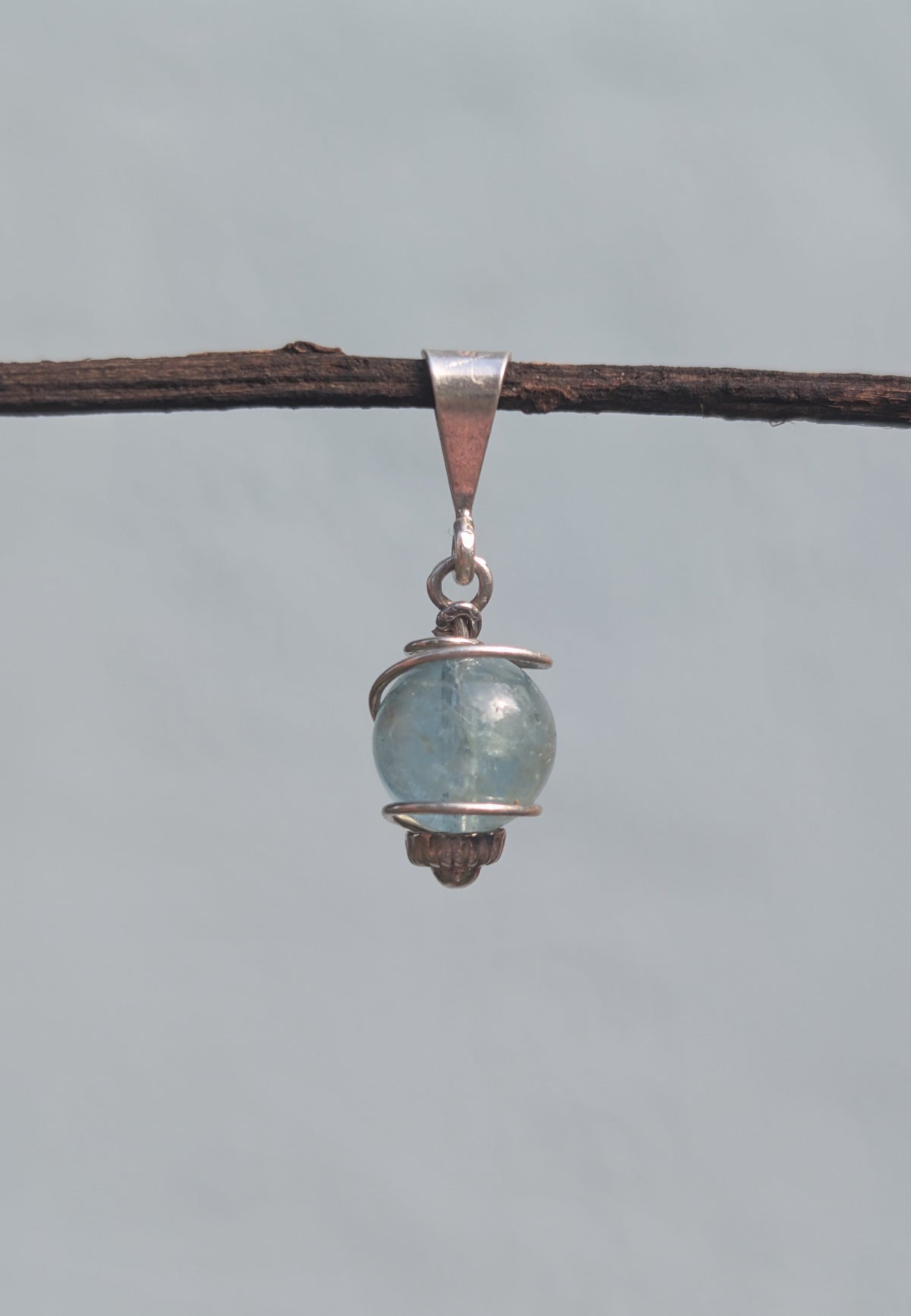 Tessa- Genuine Aquamarine Pendant (Gem-Quality)